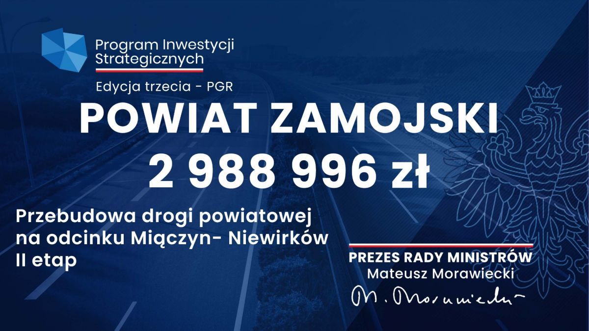 Program Inwestycji Strategicznych - PGR w powiecie zamojskim